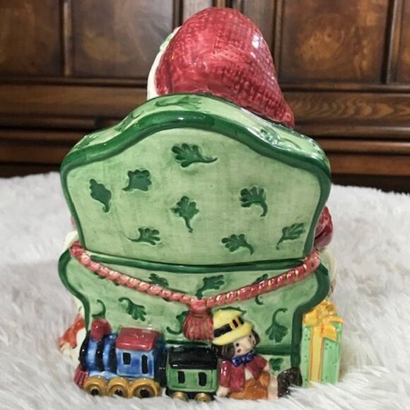 NWOT Fitz and Floyd Classics Sleeping Santa Ceramic Cookie Jar - Picture 7 of 12